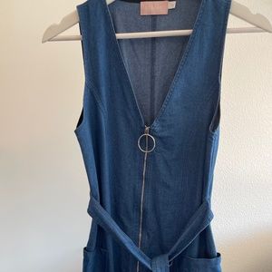 Farrow jean zip dress